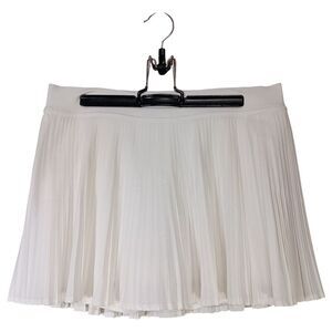 Lululemon Skirt 8 Womens White Varsity Athletic Tennis Polyester Blend Pockets